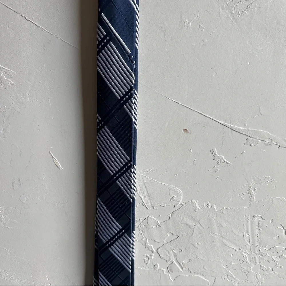 Dallas Cowboys NFL Necktie Navy Plaid Star Logo Football Preppy Fanwear